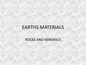 Earth rocks and minerals