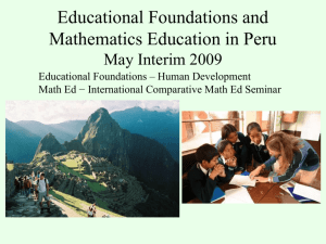 teach in a Peruvian middle school classroom
