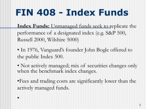 FIN 408 - Index Funds