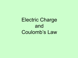 Electric Charge and Coulomb's Law
