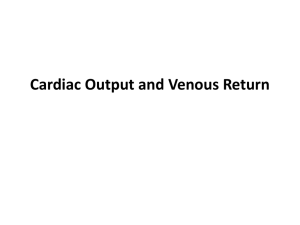 Cardiac Output and Venous Return changed