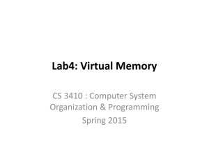 Week 12 : Virtual Memory & Lab 4