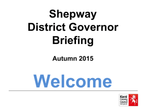 Shepway District Governor Meeting presentation, Autumn 2015