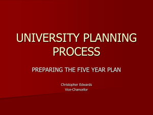 slides used in presentation by Vice-Chancellor