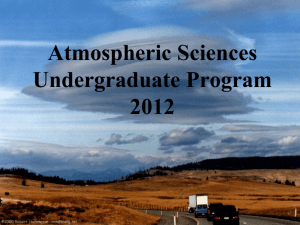 Atmospheric Sciences Undergraduate Program