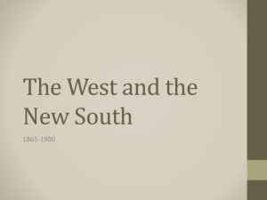 The West and the New South
