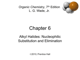 Lab report e2 substitution alkyl halides