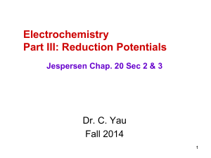 Electrochemistry Part III