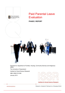 Paid Parental Leave Evaluation - Department of Social Services