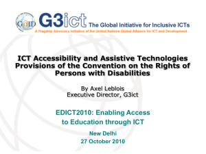 ICT Accessibility and Reasonable Accommodation in the