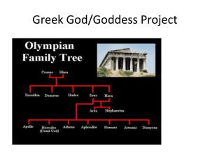 Greek God/Goddess Project
