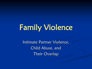 Intimate Partner Violence - University of Mississippi Medical Center