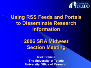 What is RSS? - University of Toledo