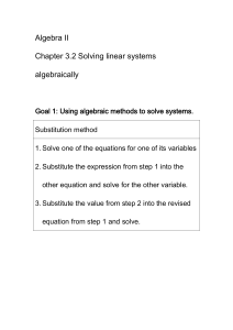The linear combination method