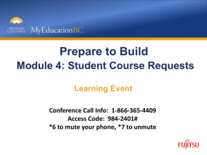 Module 4: Student Course Requests