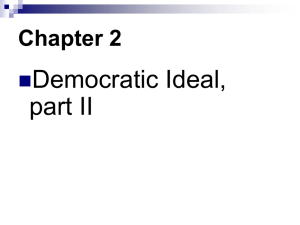 Democratic Ideal, part II