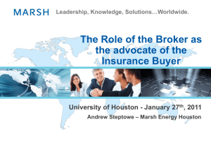 The Role of the Broker - University of Houston