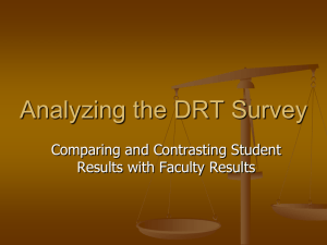 Analyzing the 2011 DRT Survey