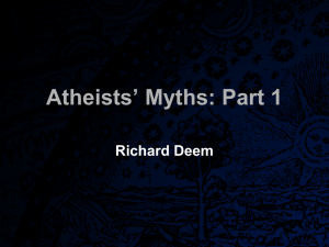 Atheists' Myths: Part 1, Biblical Cosmology