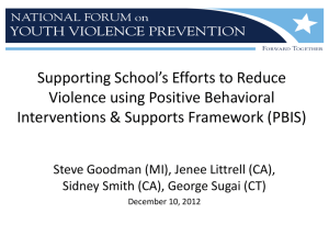 School-wide Positive Behavioral Interventions and Support Sid