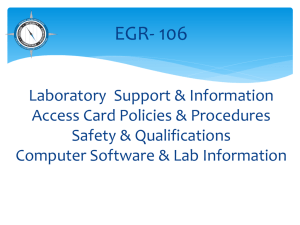 Laboratory Information and Proceedures