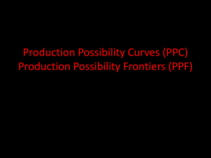 Production Possibility Curves (PPC)