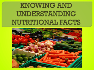 3 Knowing Nutritional Facts PowerPoint