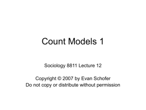 Class 12 Lecture: Count Models 1