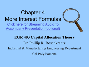 EGR 403 Presentation #6: Chapter 4