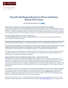 Payroll and HR News and Notes