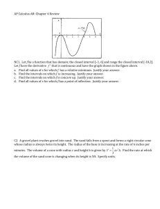 AP Calculus AB: Chapter 4 Review NC1. Let f be a function that has