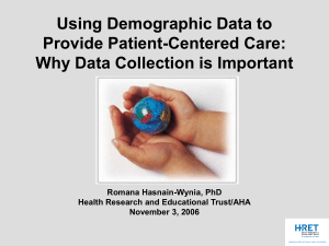 Using Demographic Data to Provide Patient