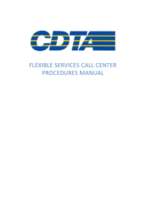 STAR Call Center Procedures Manual