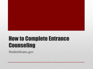 How to Complete Entrance Counseling