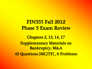 FIN335 Fall 2010 Phase 3 Review