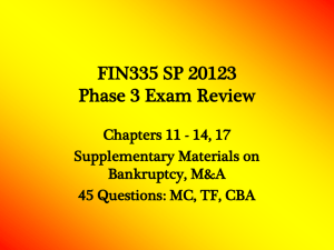FIN335 Fall 2010 Phase 3 Review