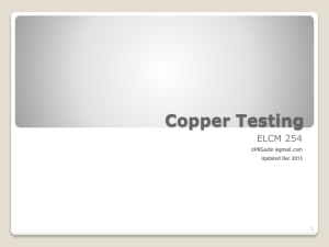 PPT: Copper Testing