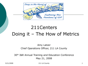 211 LA County Metrics - Alliance of Information and Referral Systems