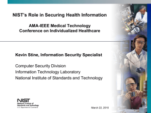 NIST's Role in Securing Health Information - IEEE-USA