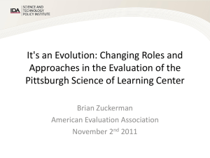 It's an Evolution: Changing Roles and Approaches in the Evaluation
