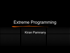 Extreme Programming - Brown University Department of Computer
