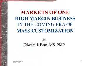 Mass Customization - E