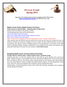 Pre-Law Events Spring 2015 - Brooklyn College InfoCentral