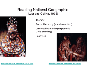 Reading National Geographic (Lutz and Collins, 1993)