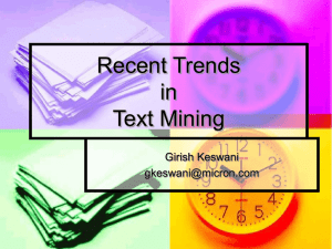 Recent Trends in Text Mining