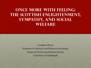 The Scottish Enlightenment, Sympathy, and Social Welfare