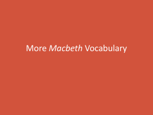 Macbeth Vocab
