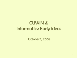 class 6 CU WIN and informatics early ideas oct 1