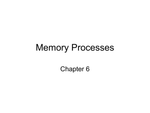 Memory Processes - U