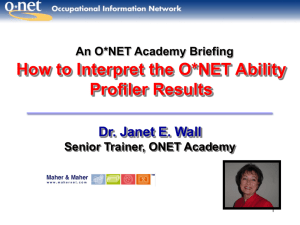 How to Interpret and Use the O*NET Ability Profiler